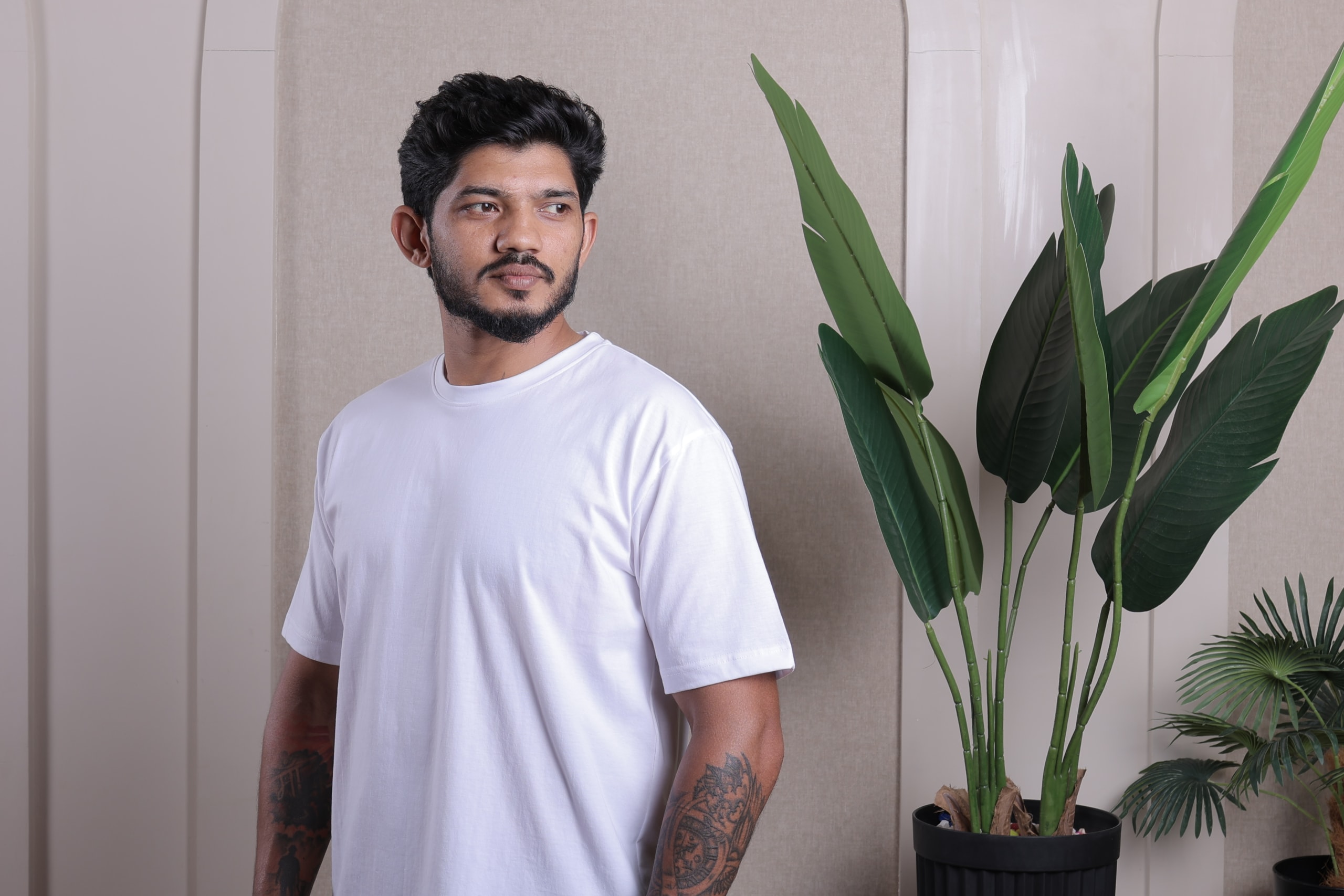 BreatheTee Premium White Round Neck T-Shirt - Image 11