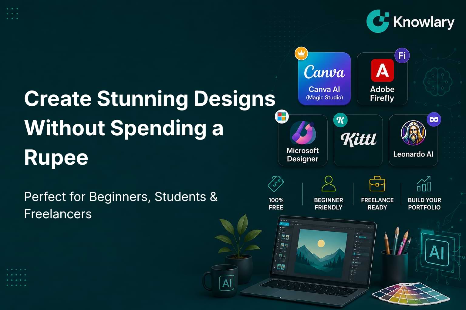 Powerful AI Tools for Graphic Design in 2026 (For Beginners and Freshers)