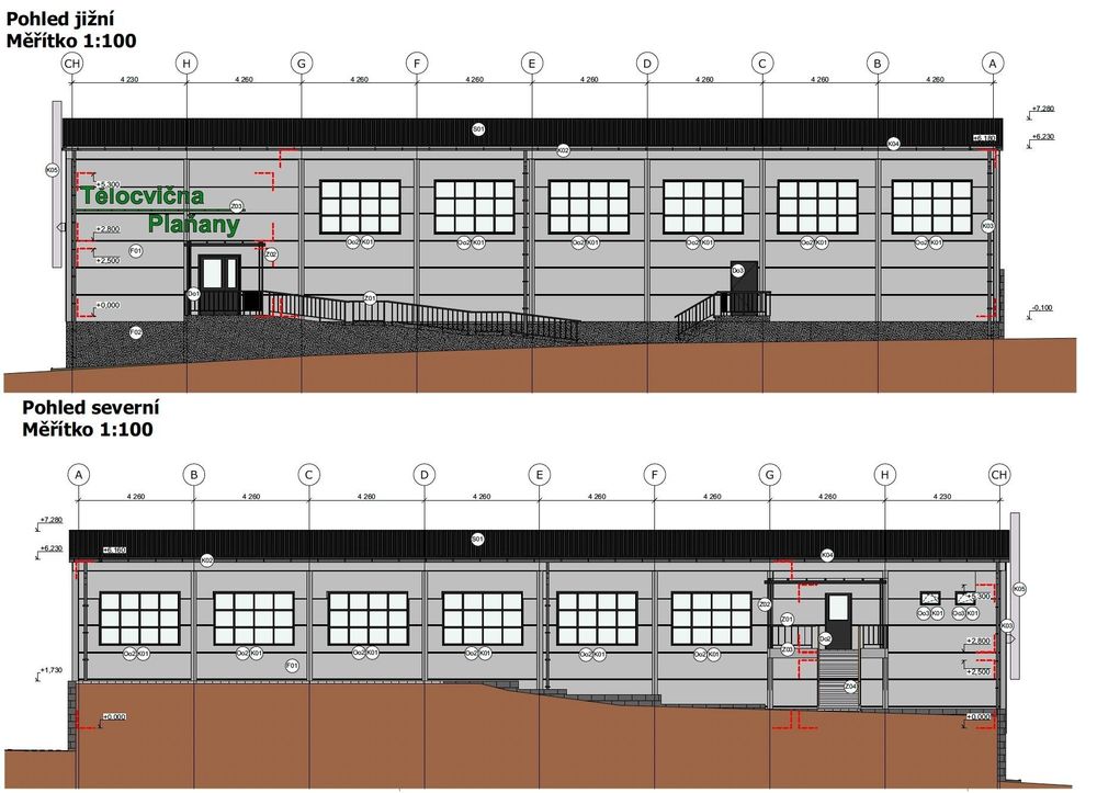 tělocvična Plaňany projektová dokumentace