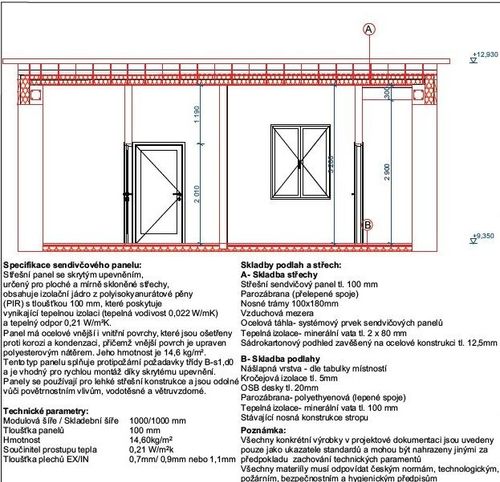 PD pro rekonstrukci střechy nad hlavní budovou školy