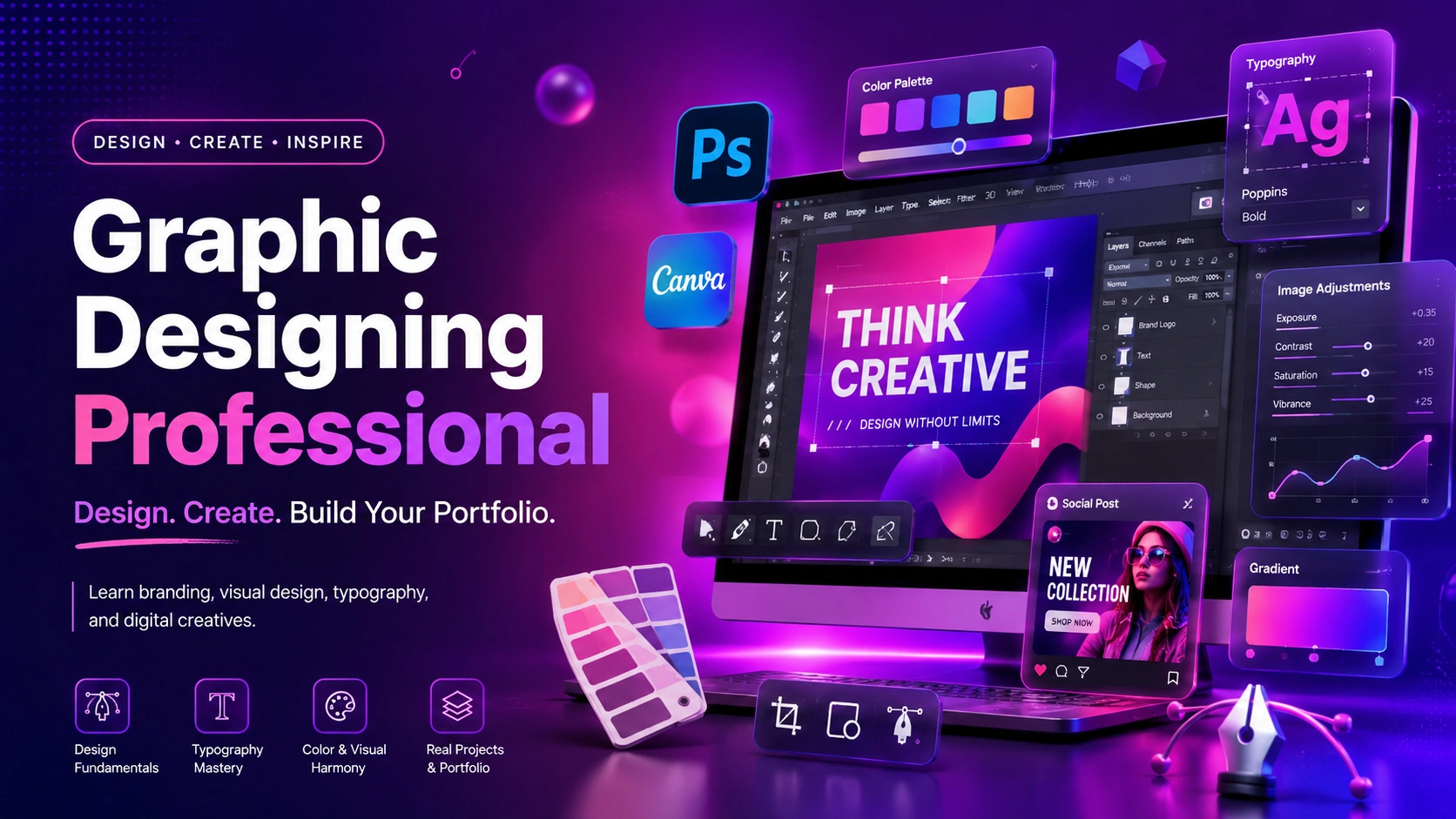 Graphic Designing Professional course cover