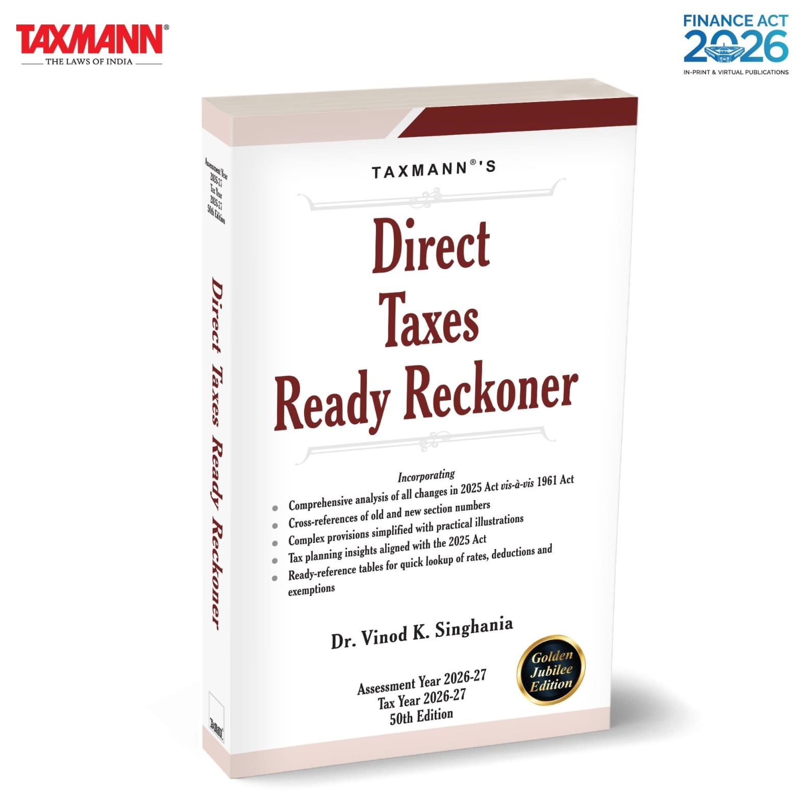 Taxmann's Direct Taxes Ready Reckoner 50th Edition : 2026