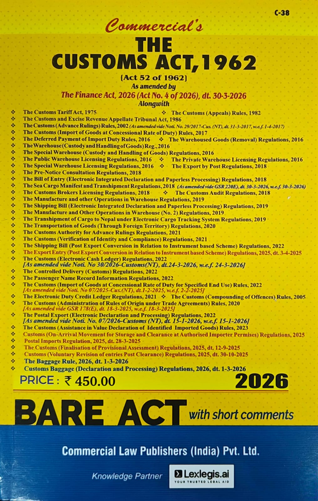 Commercial 's The Customs Act, 1962