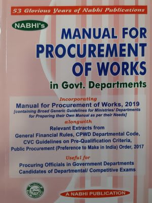 Manual For Procurement Of Works In Government Departments