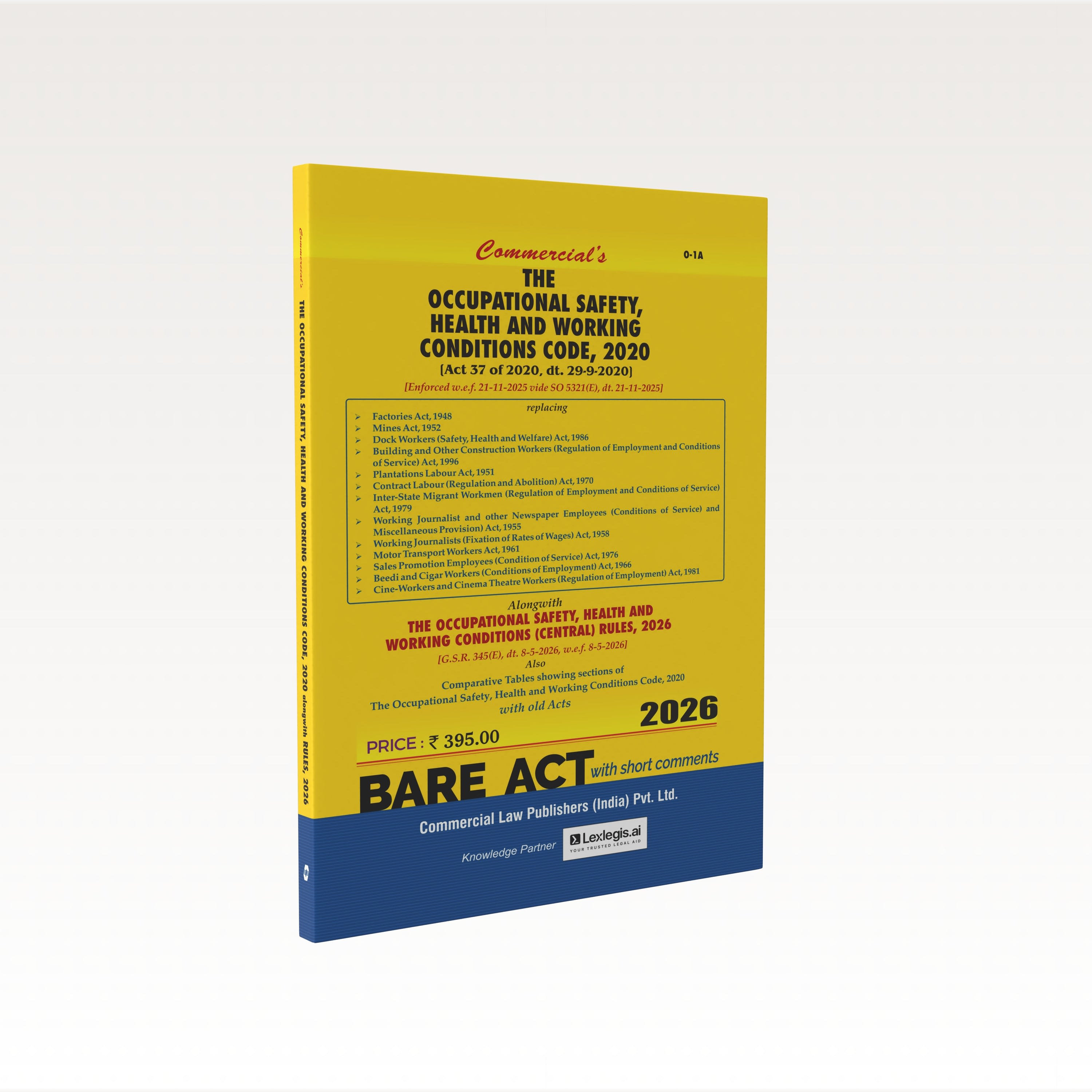 The Occupational Safety, Health and Working Conditions Code, 2020 with Rules, 2026