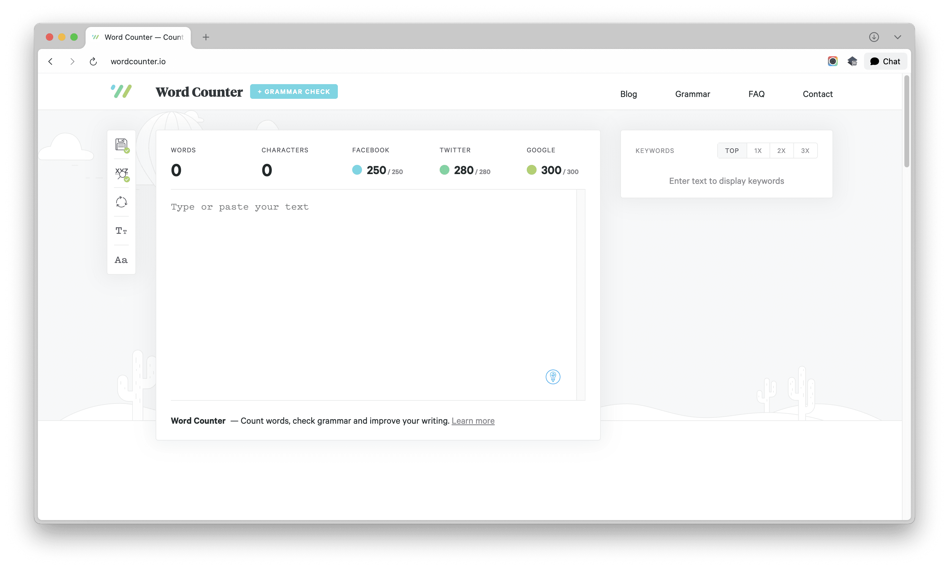 Word Counter web interface