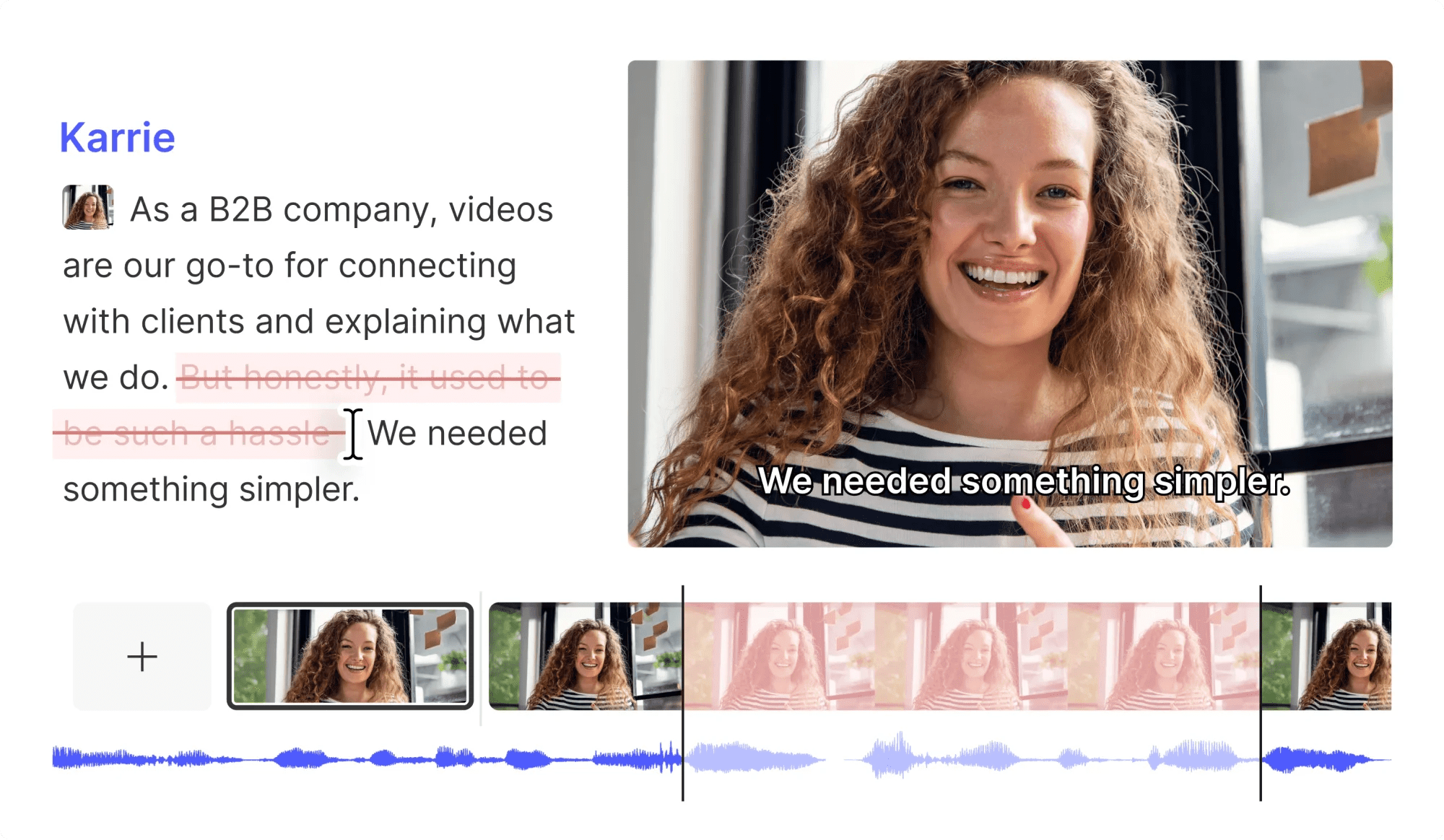 Descript interface