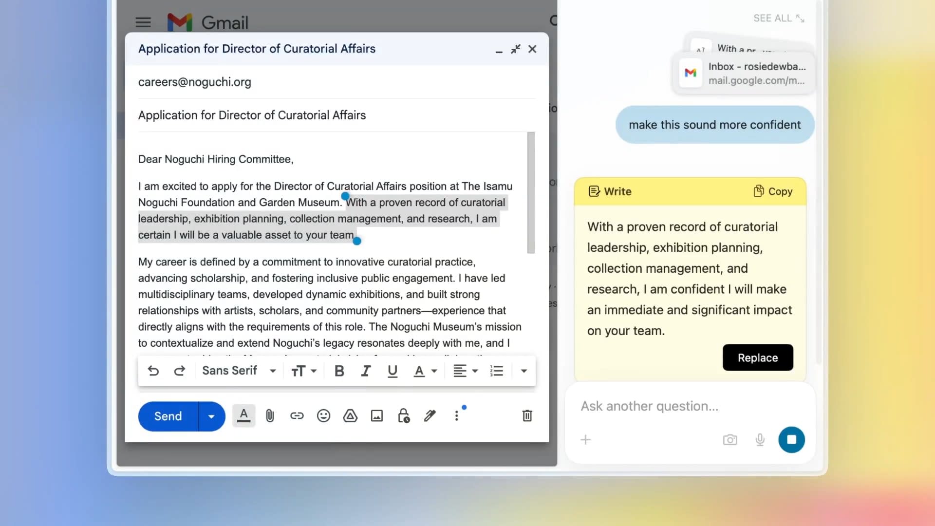 Dia Browser interface