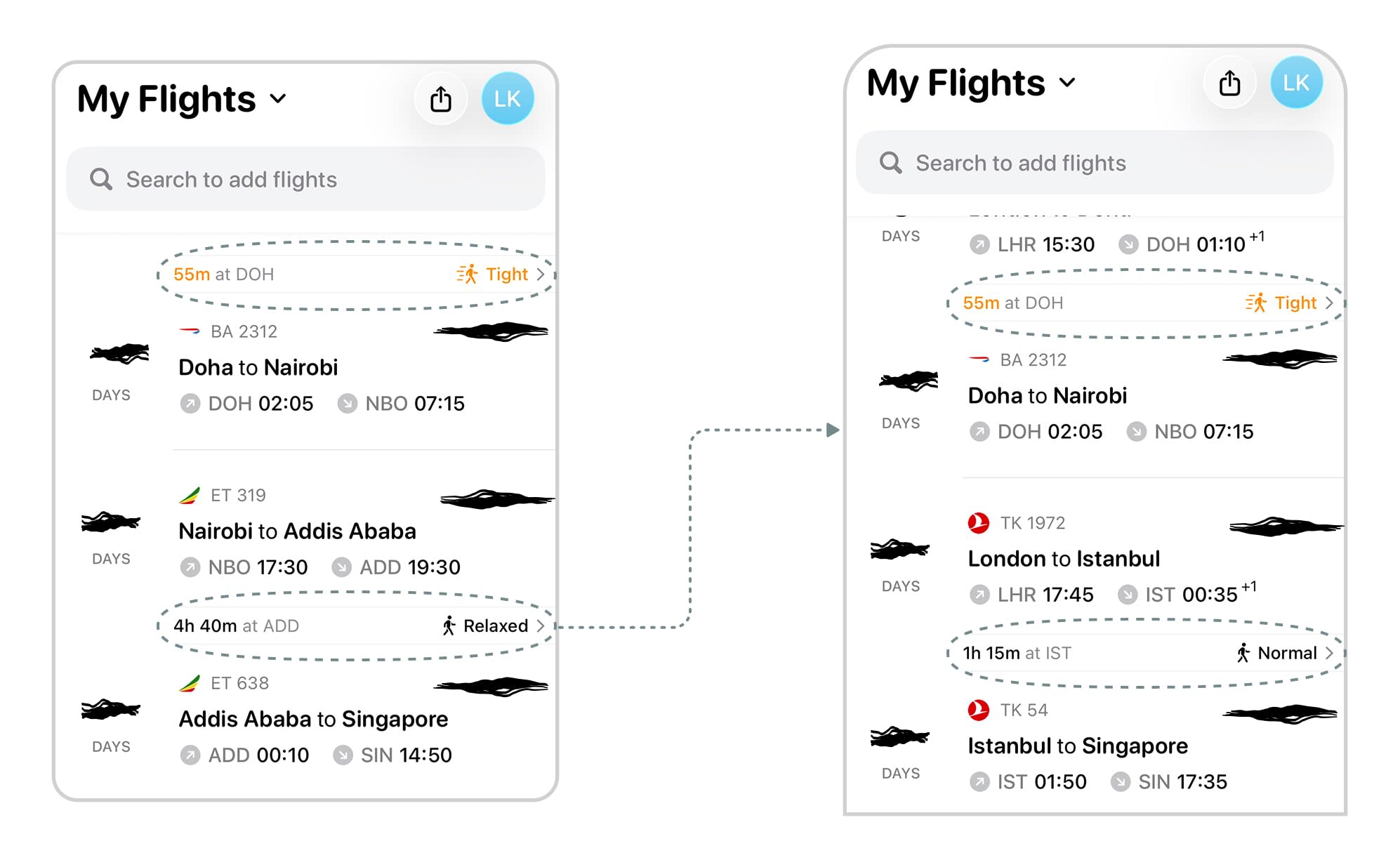 Flighty's iPhone App Store version history