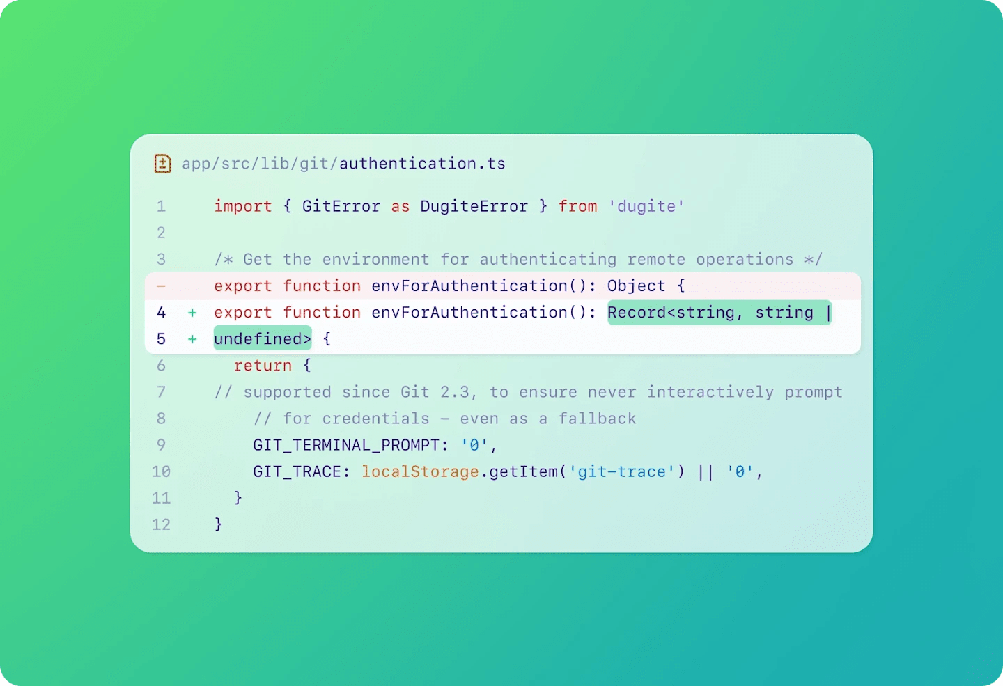 GitHub Desktop repository view