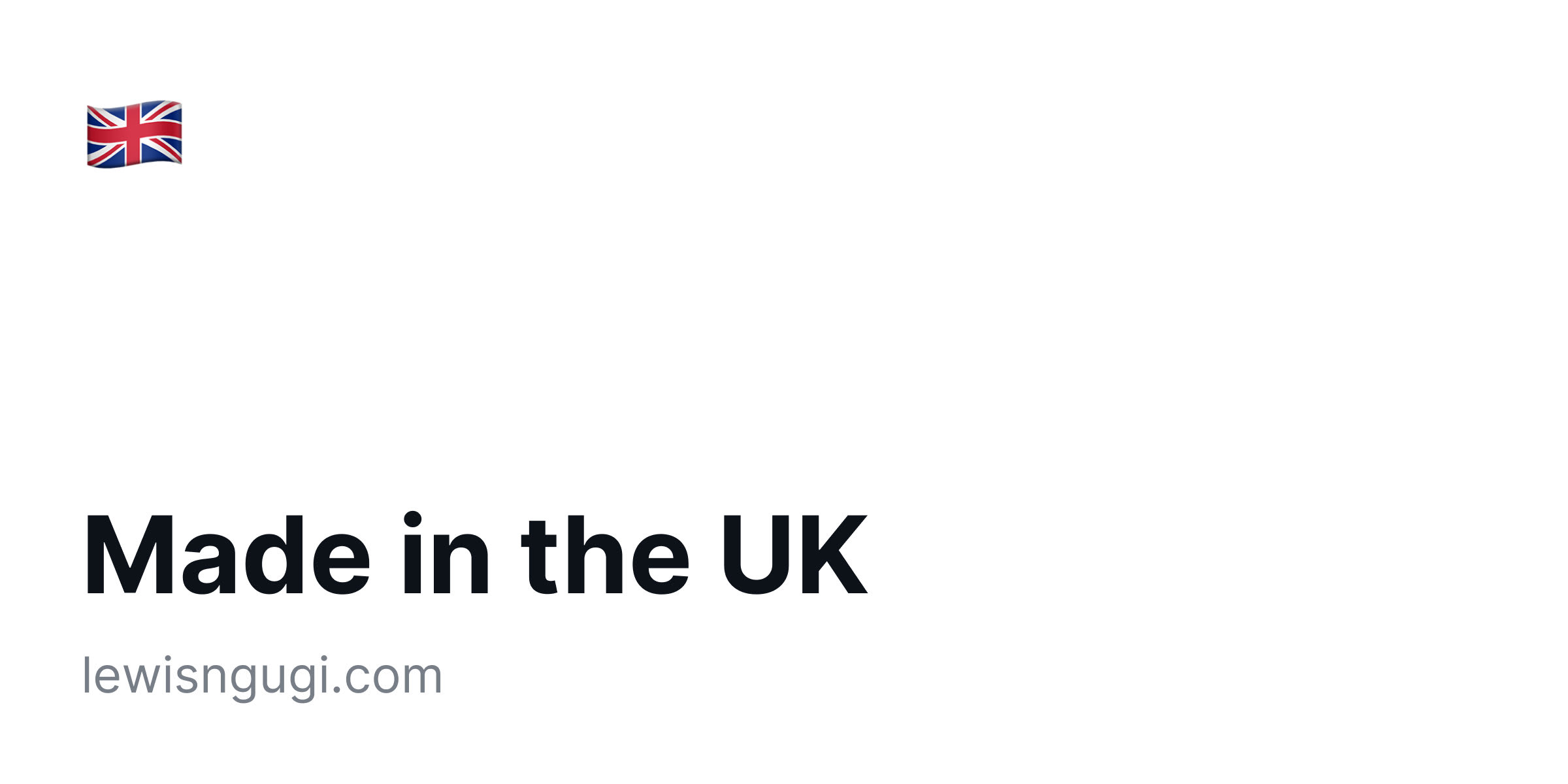 Made in the UK: Two Founders