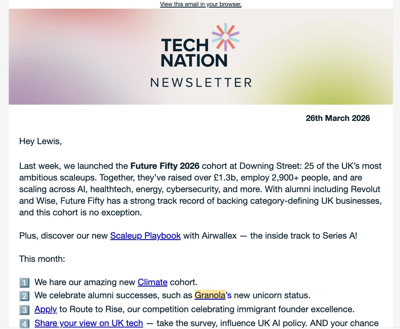 The Tech Nation newsletter, 26 March 2026