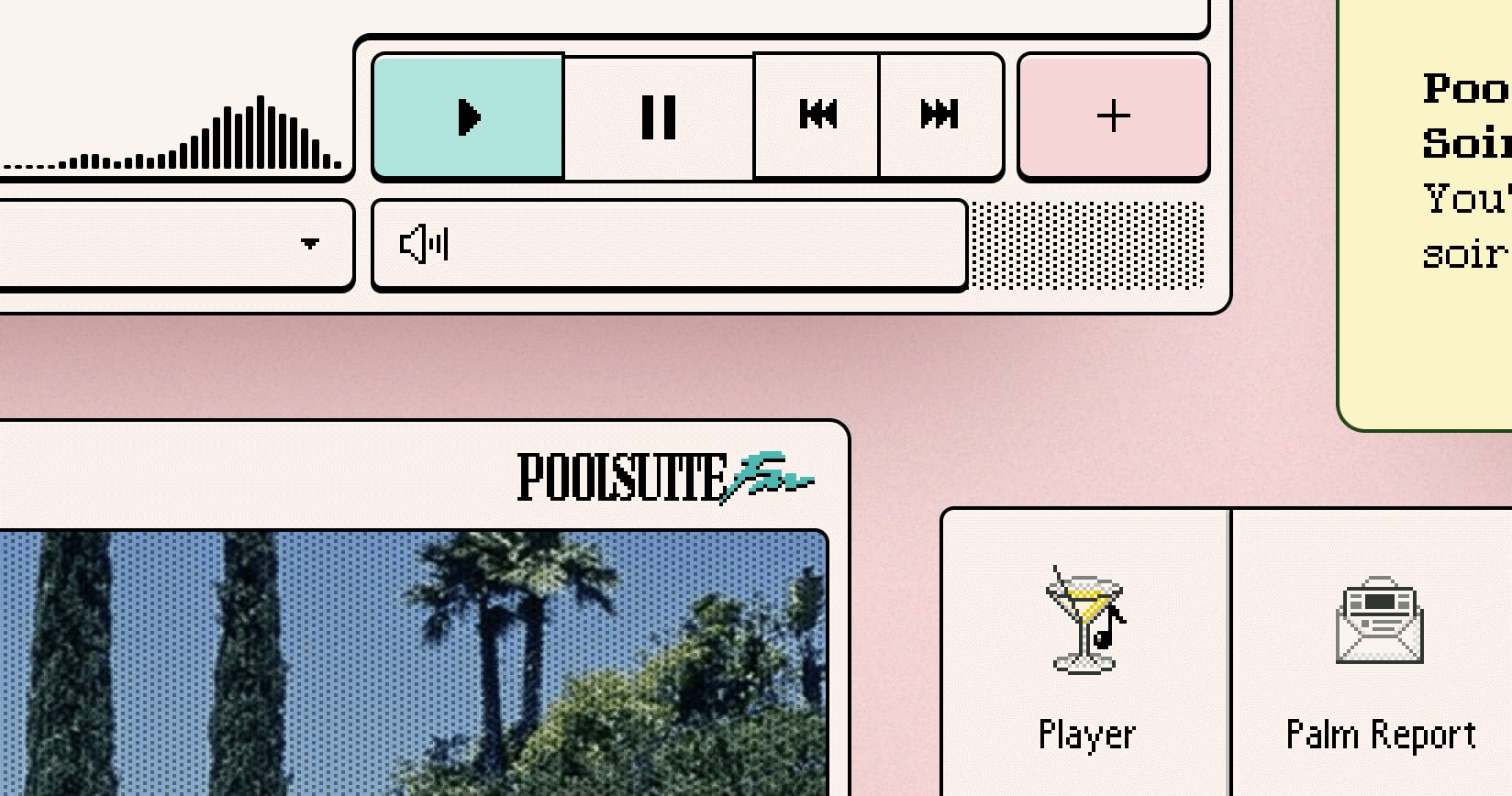 Poolsuite FM interface