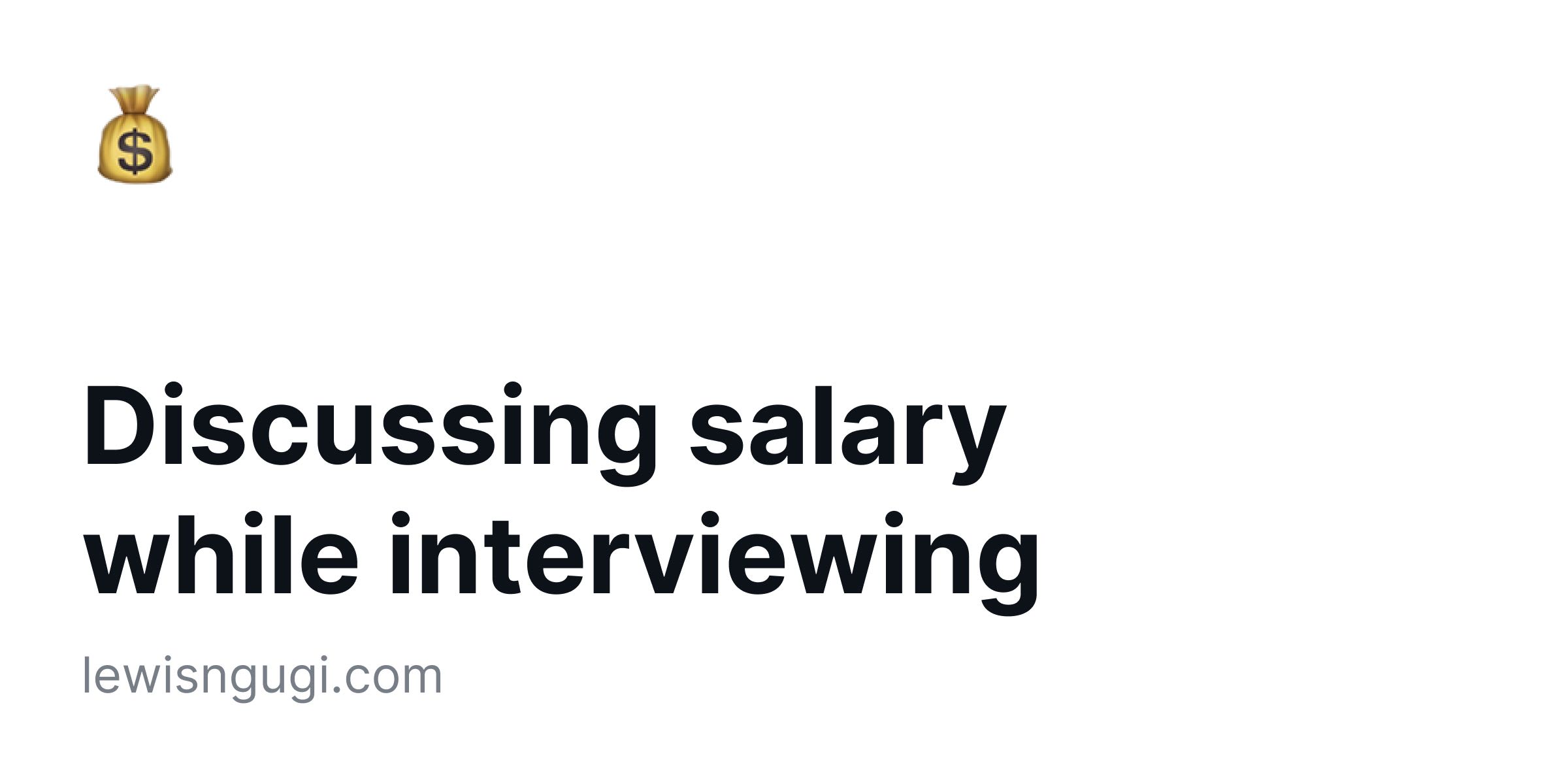 Discussing Salary