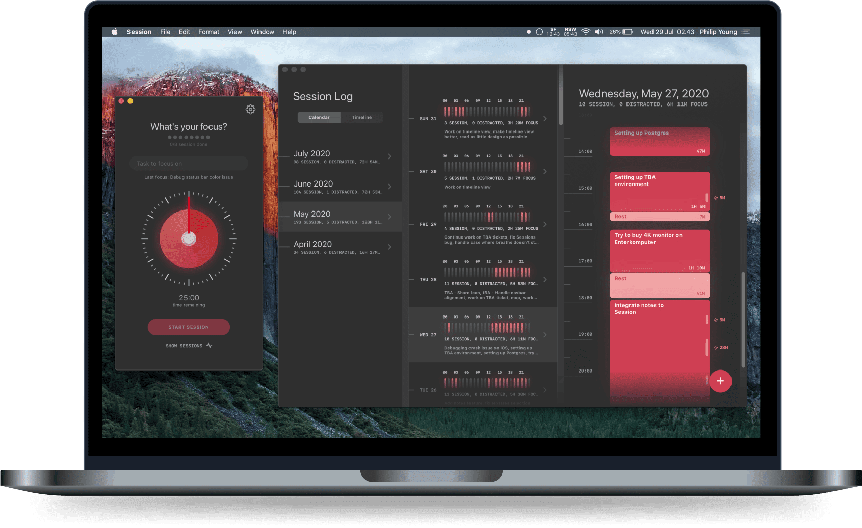 Session Stack Session - Focus time tracker | Tool Stack