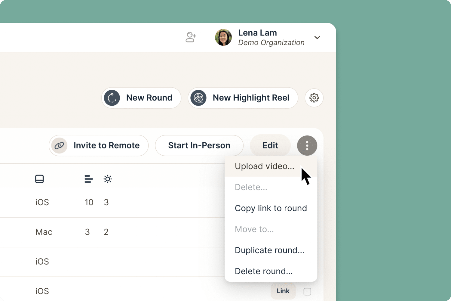 Upload Video Sessions onto Lookback's platform