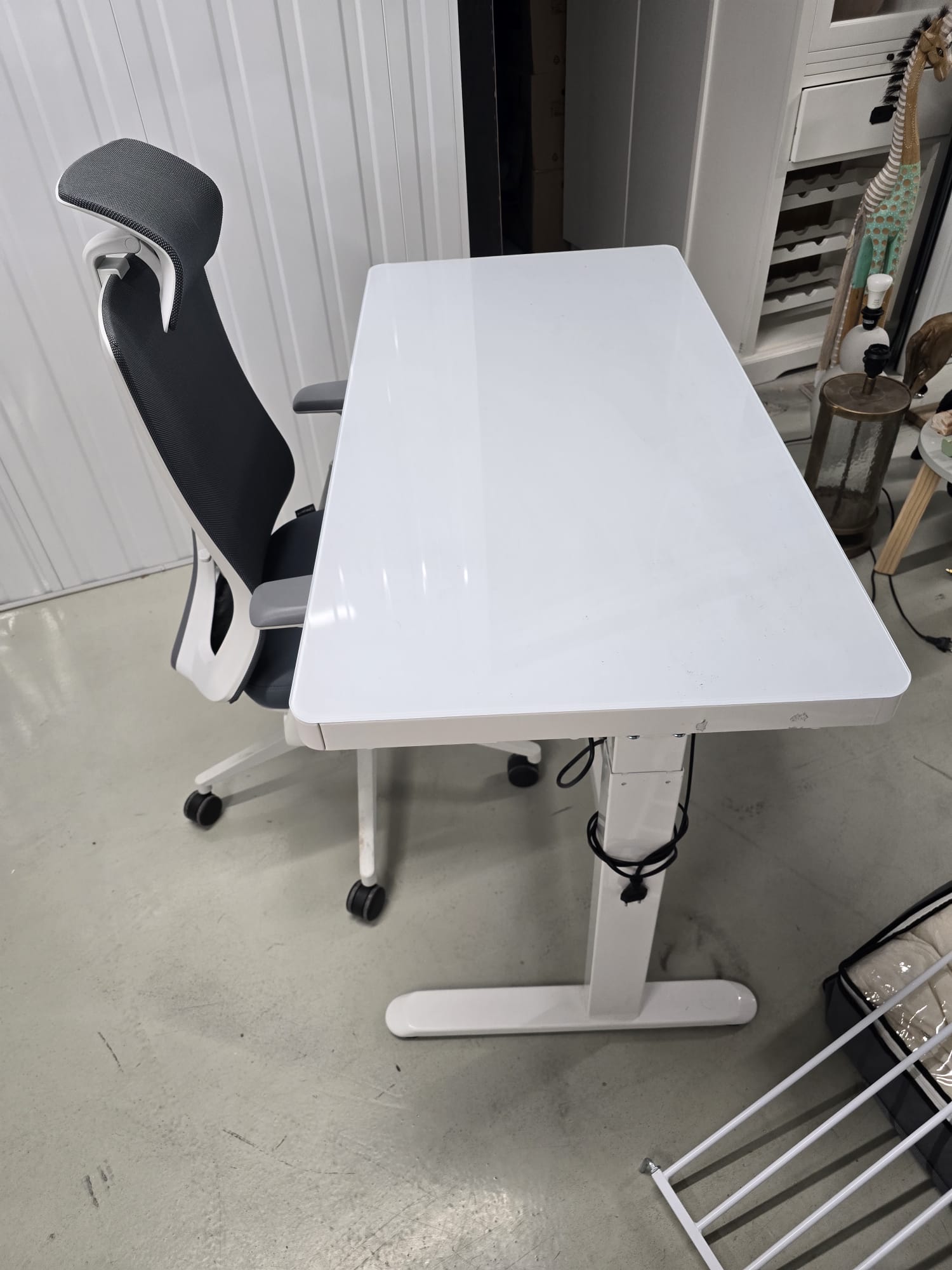 Electric desk and ergonomic chair