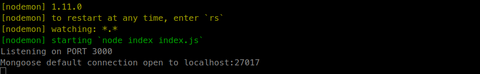 up and running image from terminal