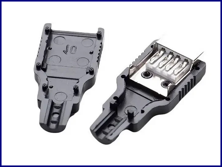 Разъем USB тип A I-Taki с 4 контактами и 24-каратным золотым покрытием для надежного подключения устройств