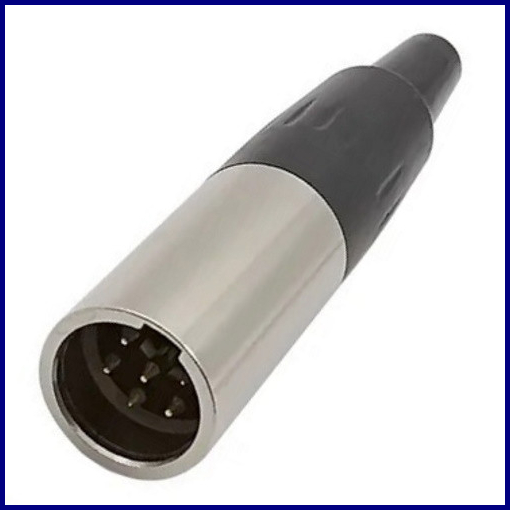 Разъём MOCO Mini XLR SA102-6P, 6-контактный металлический штекер для микрофонов и аудиосистем, позолоченные контакты