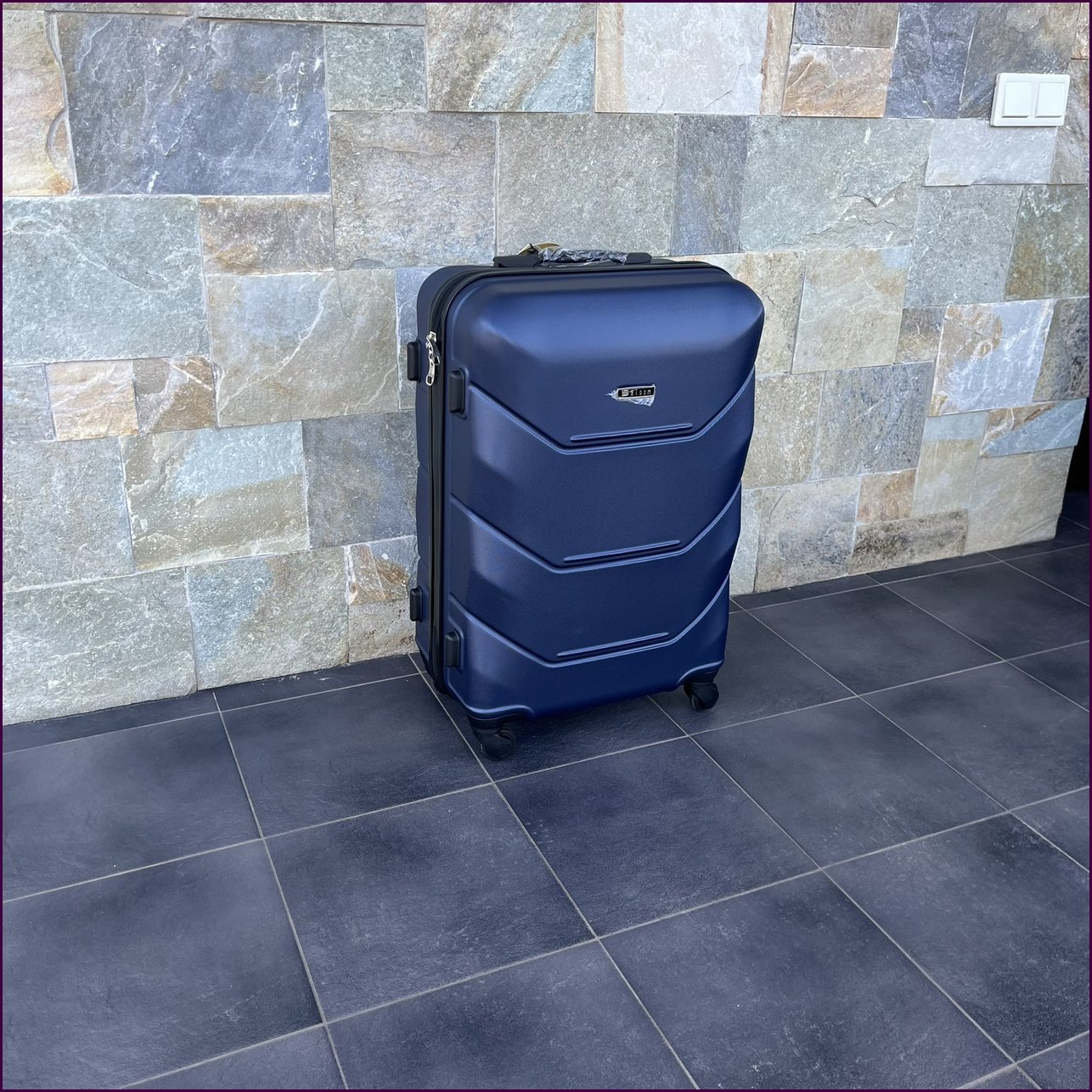 Чемодан Bloom 147 L с кодовым замком и 4 колесами, ABS-пластик, универсальный, синий, для путешествий и деловых поездок