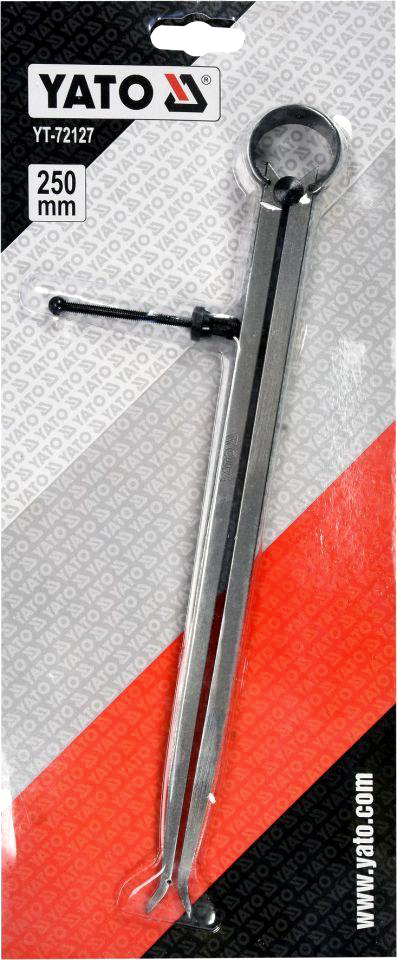Кронциркуль YATO для внутрішніх вимірювань 250 мм з гвинтовим фіксатором і пружиною з вуглецевої сталі