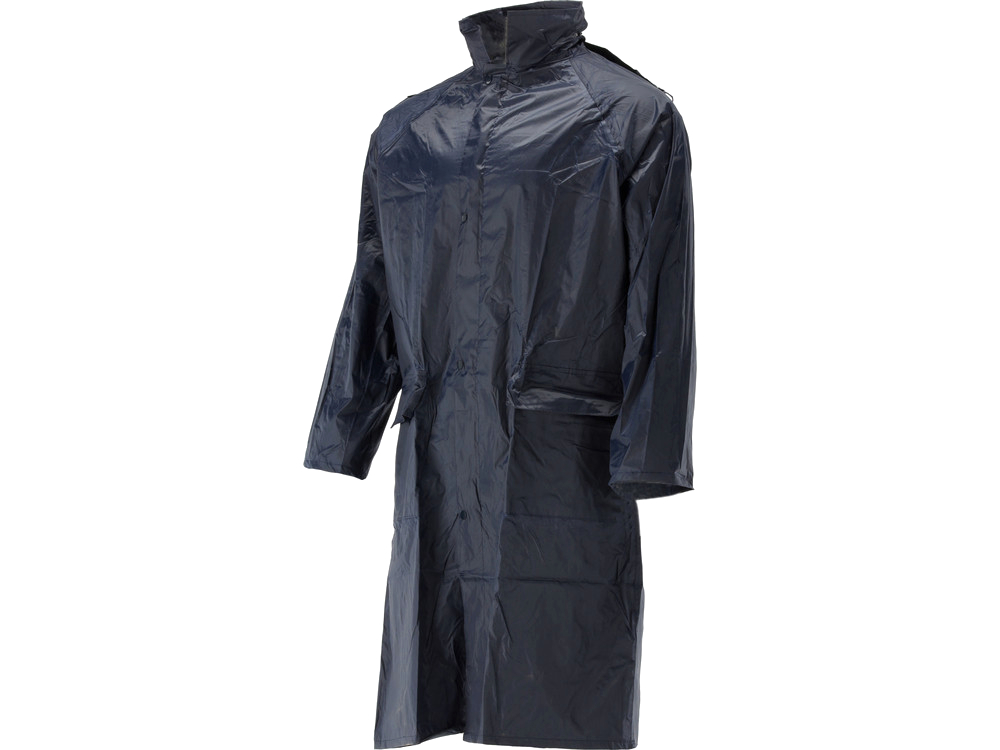 Плащ-дощовик NAVY LIGHT поліестер з ПВХ, розмір S-3XL, водонепроникний, кишені, світловідбиваючі смуги для чоловіків і жінок