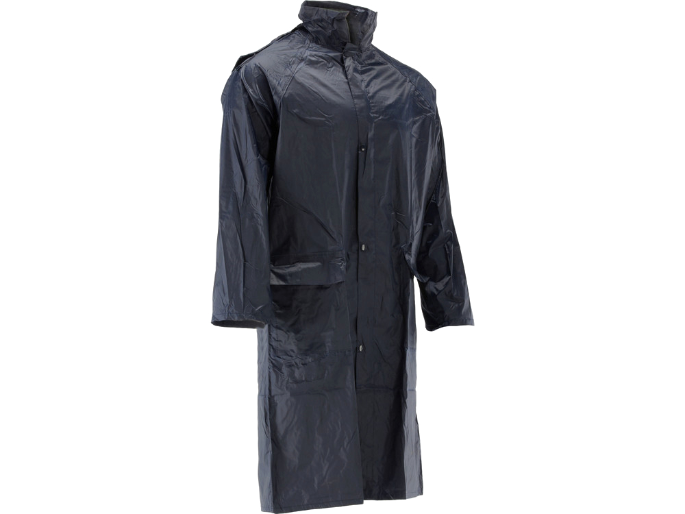 Плащ-дощовик NAVY LIGHT поліестер з ПВХ, розмір S-3XL, водонепроникний, кишені, світловідбиваючі смуги для чоловіків і жінок