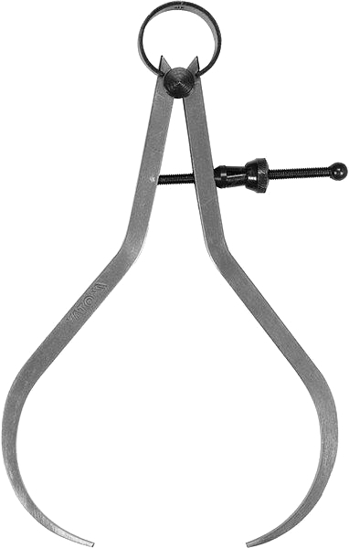 Кронциркуль 150 мм для зовнішніх вимірювань з гвинтовим фіксатором і пружиною, вуглецева сталь, YATO