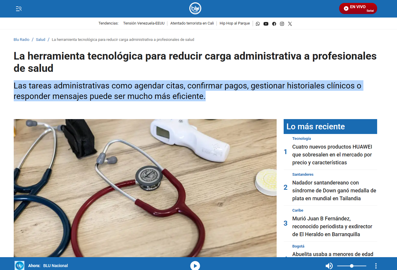 La herramienta tecnológica para reducir carga administrativa a profesionales de salud