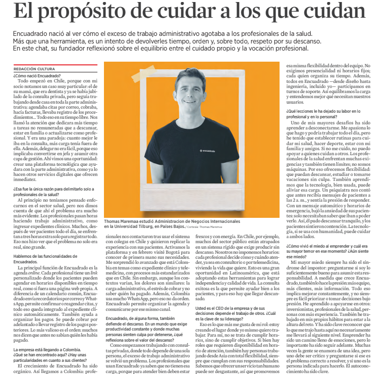 El propósito de cuidar a los que cuidan (edición impresa PDF)