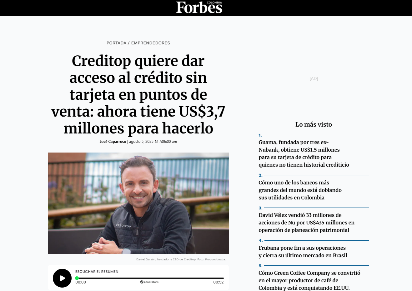 Creditop quiere dar acceso al crédito sin tarjeta en puntos de venta: ahora tiene US$3,7 millones para hacerlo