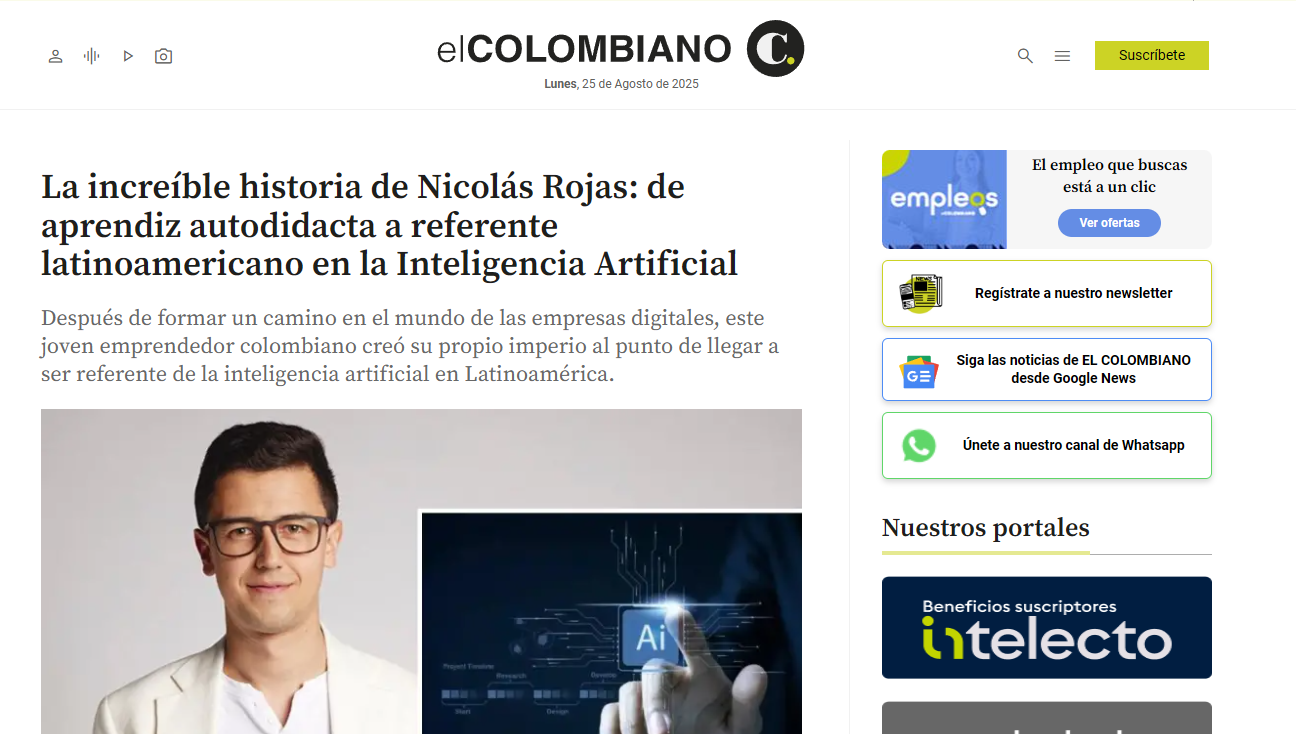 La increíble historia de Nicolás Rojas: de aprendiz autodidacta a referente latinoamericano en la Inteligencia Artificial