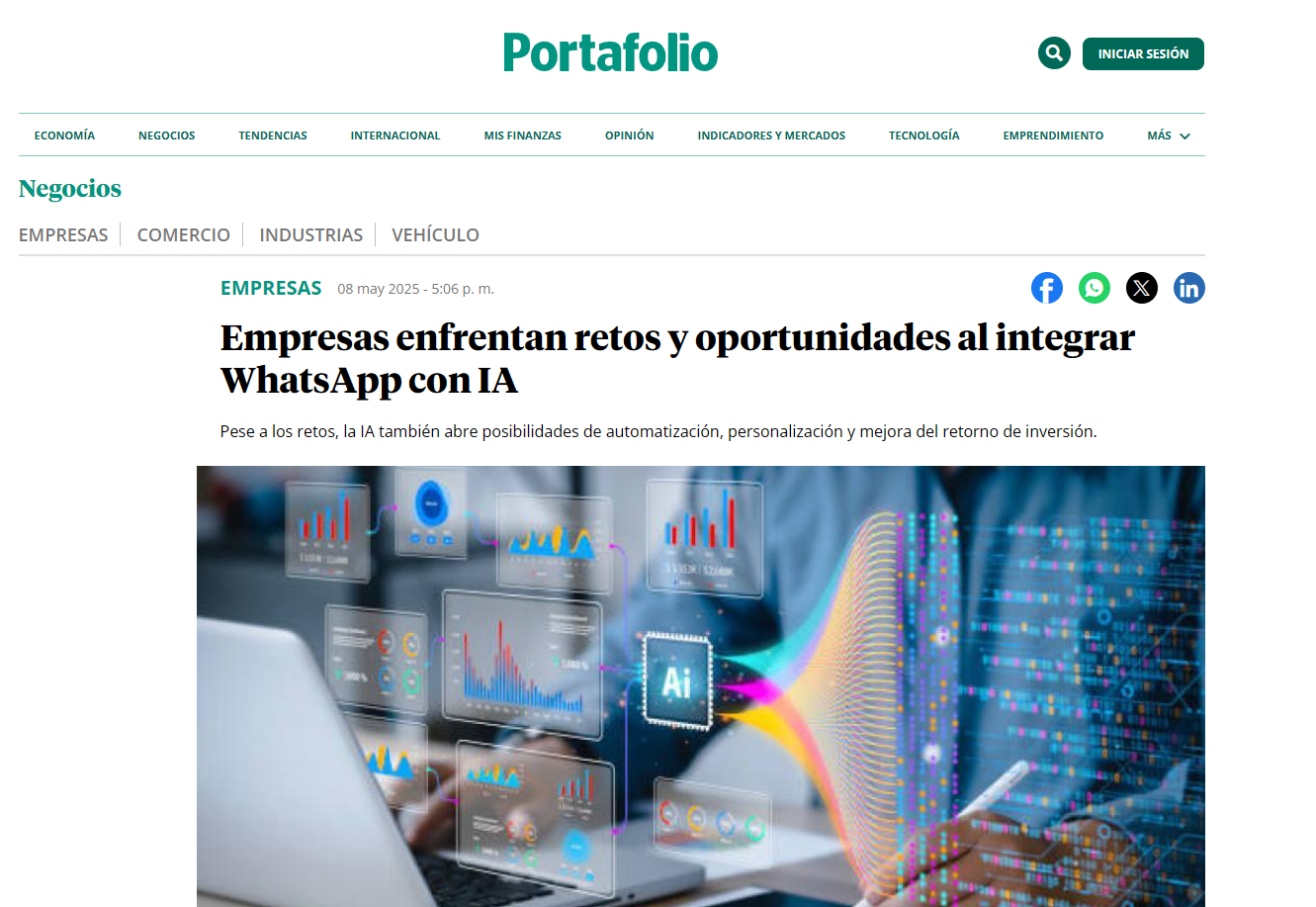 Empresas enfrentan retos y oportunidades al integrar WhatsApp con IA