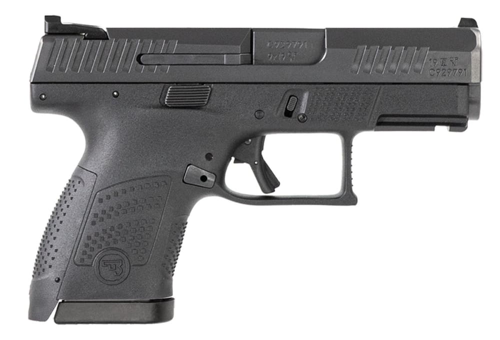 CZ-USA 91560 P-10 S 9mm Luger 12+1 3.50" Black Steel Barrel, Nitride Serrated Slide, Polymer Frame with Picatinny Rail