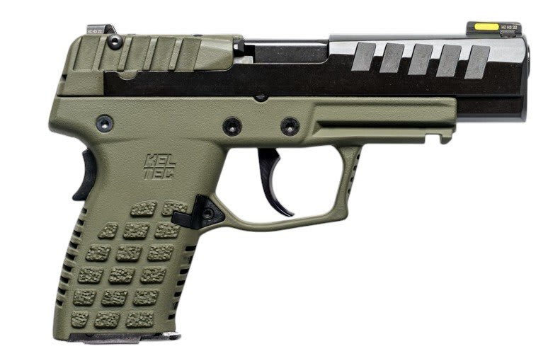 Kel-Tec P15 9mm 4in Barrel 10-Round Green Grip Ca Compliant P15grnca