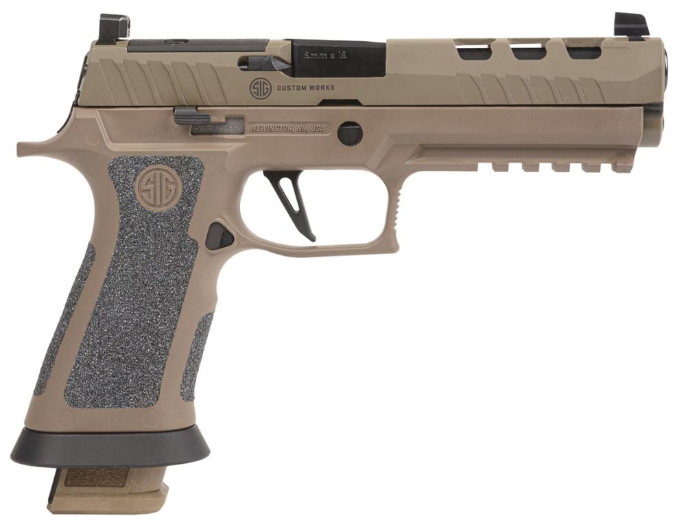 Sig Sauer 320X59DH3 P320 XFive DH3 9mm Luger 21+1 5" Black Bull Barrel, Coyote Cerakote Custom Works Optic Ready Slide