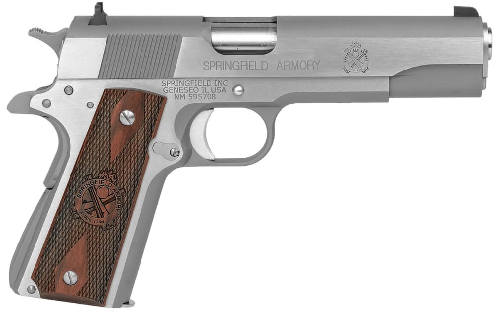 Springfield Armory PB9151LCA 1911 Mil-Spec *CA Compliant 45 ACP 7+1, 5" Stainless Match Grade Steel Barrel, Serrated