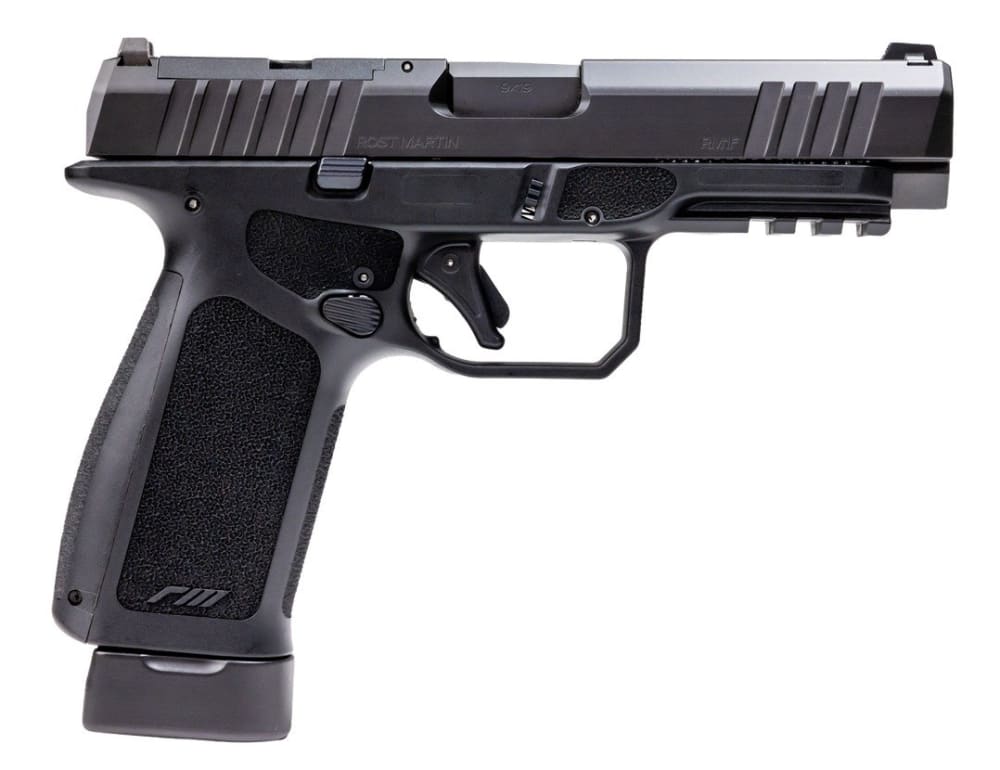 Rost Martin RM1F Black 9mm 4.5in Optics Ready 10rd Fixed Sights 3 Backstraps Polymer Pistol CA