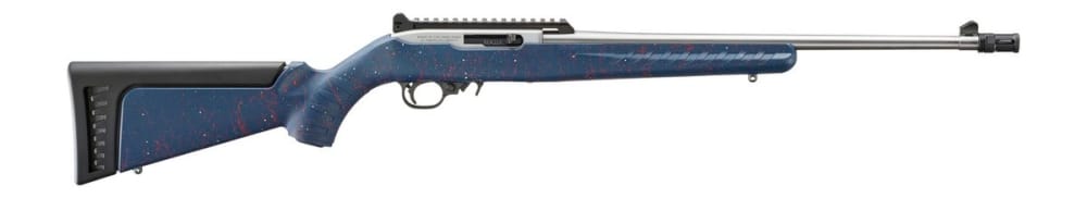Ruger 32039 10/22 250th Anniversary 22 LR 10+1 18.50" Satin Stainless Threaded Barrel, Engraved Steel Receiver with