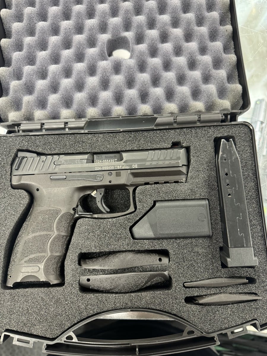 Heckler & Koch 700009A5 VP9 *MA Compliant 9mm Luger Double 4.09" 10+1 Black Interchangeable Backstrap Grip Slide
