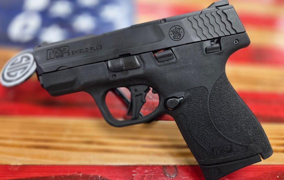 SMITH & WESSON M&P Shield 9 Plus, 9MM, Semi Auto Pistol, 3in, Black, One Magazine, No Case, Lock