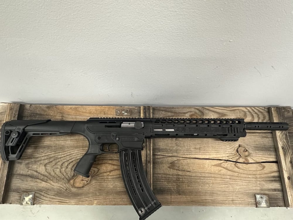 Panzer Arms AR TWELVE Maglocked, 12 Gauge 20" Semi-Auto, Fixed stock, Pistol Grip, Black Finish, Polymer and Steel Build