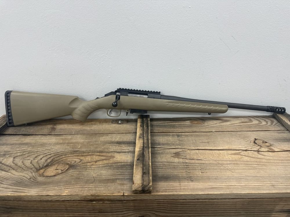 Ruger American Ranch 7.62x39mm 5+1 16.12” Flat Dark Earth, Matte Black, Gen 1, OEM Box and Cable Lock, Magazine