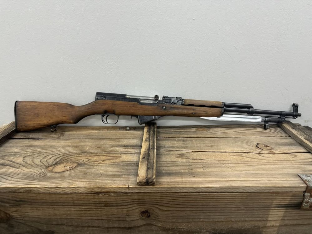 Russian, Sks 7.62, Fixed Magazine, 7.62x39, Wood Stock, W/ Seperate Fde Chassis, Semi Auto, 20" Barrel, No Case