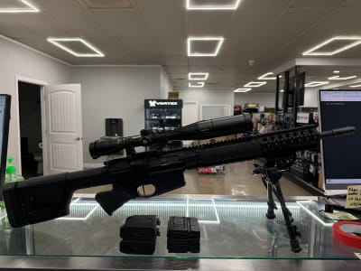 PALMETTO STATE ARMORY PA-10, .308, 16" Barrel, Black, Semi-Auto, Featureless, Nikon 3.5-14, Bipod, 2 10 Round Magpul