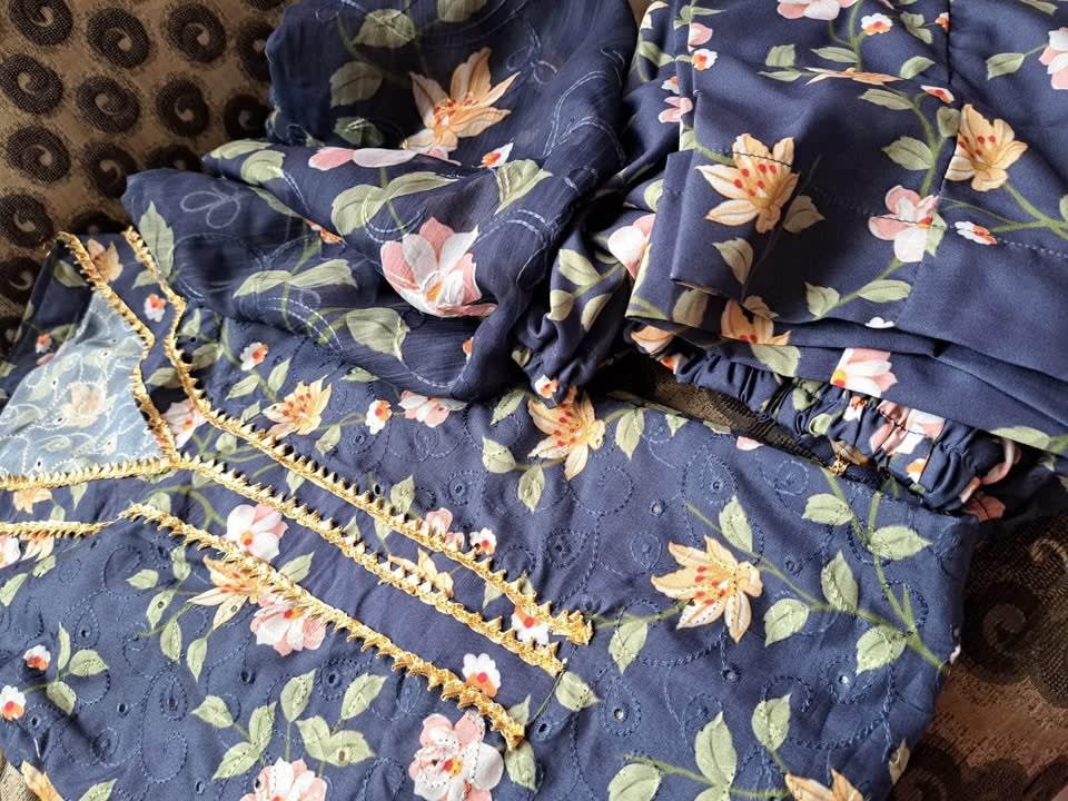 Navy Silk Co-Ord Set
