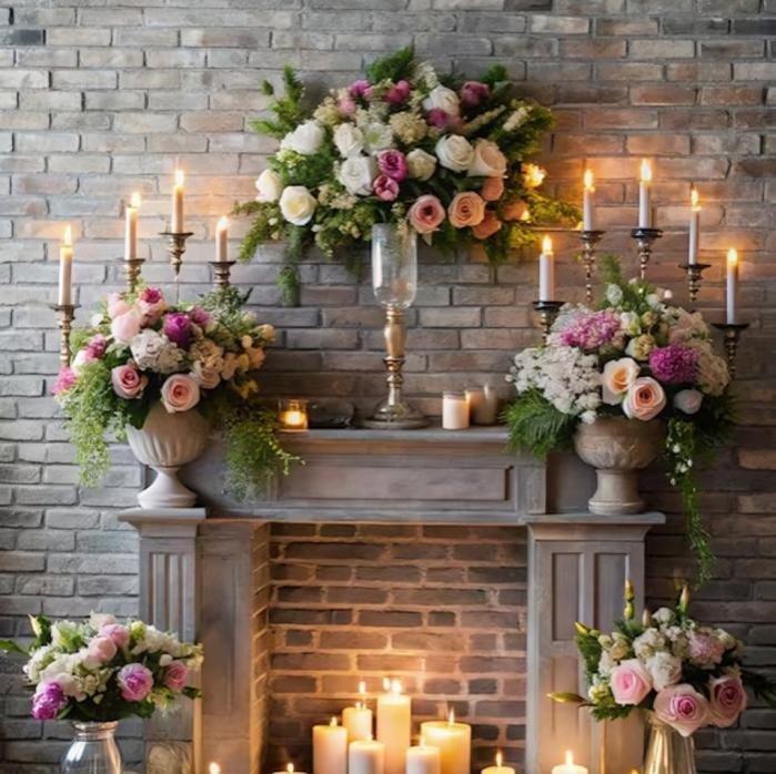 Elegant January wedding reception with cozy winter decor, warm candlelight, and greenery accents, showcasing January wedding ideas beyond flowers for a romantic seasonal celebration.