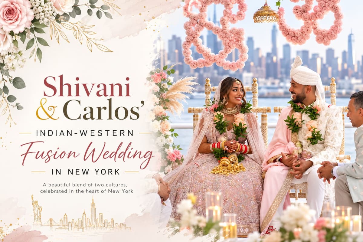 Shivani & Carlos' Indian-Western Fusion Wedding In New York