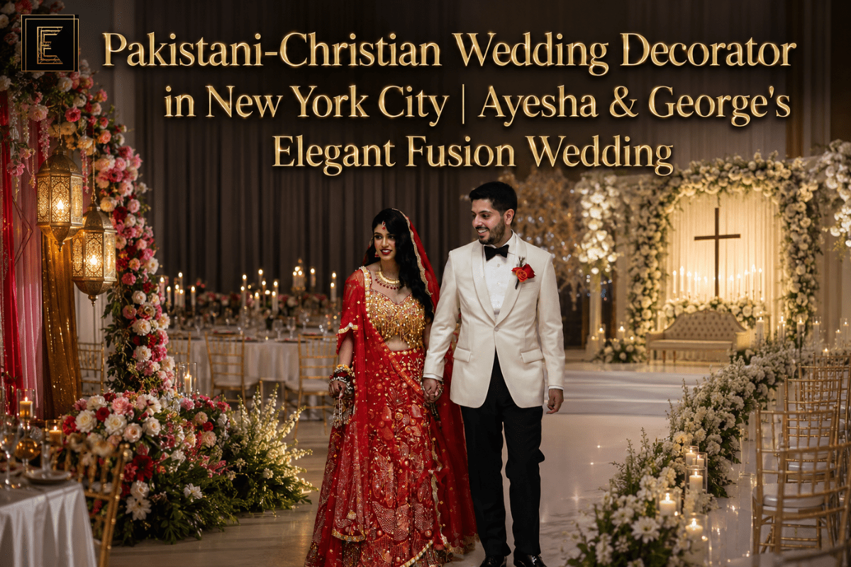 Pakistani-Christian Wedding Decorator in New York City | Ayesha & George's Elegant Fusion Wedding 